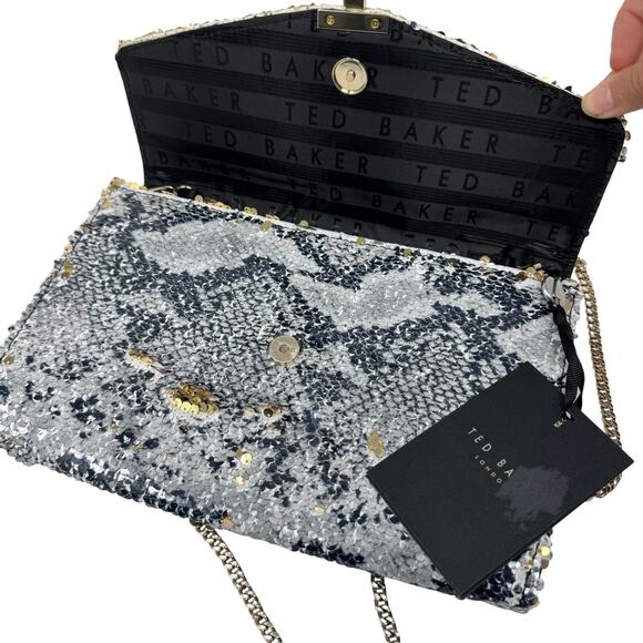 Ted Baker Johanaa snake sequin T-clutch bag NWT - Picture 5 of 5